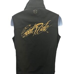 Noble Outfitters Black Softshell Vest Good Ride Gold Embroidery Equestrian